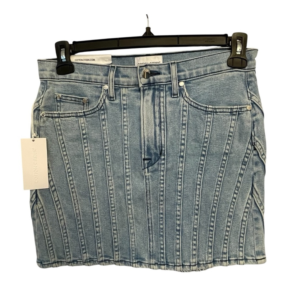 Cotton Citizen Blue Jean Mini Skirt